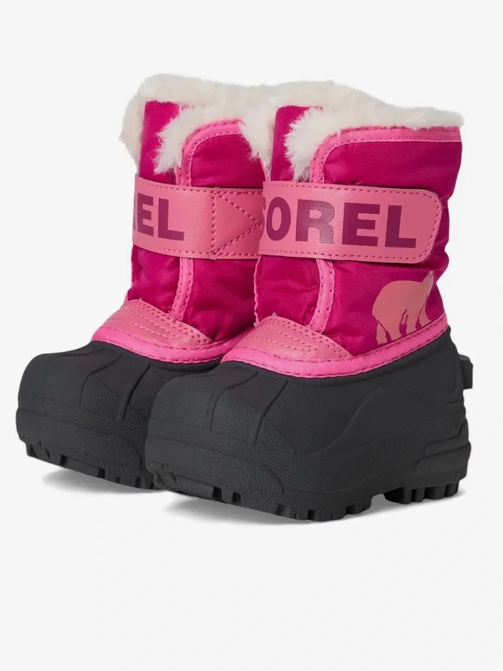 Sorel Snow Commander Snow Winter Boot Tropic Pink Deep Blush NEW Toddler Girls 4